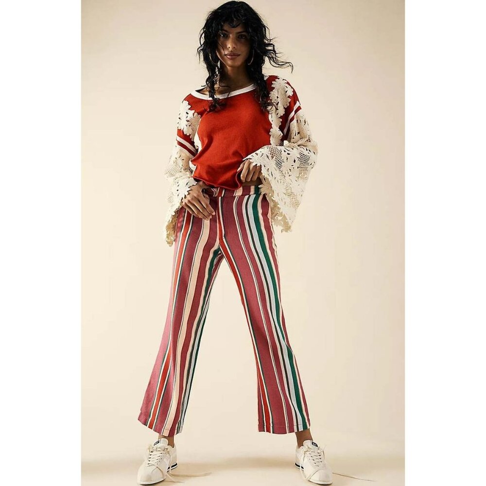 Free People La Paz Pants - Berry Combo NEW